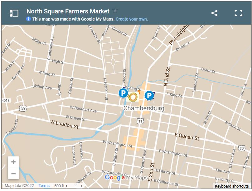 Map of North Square Farmers' Market