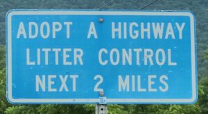Adopt-A-Highway sign